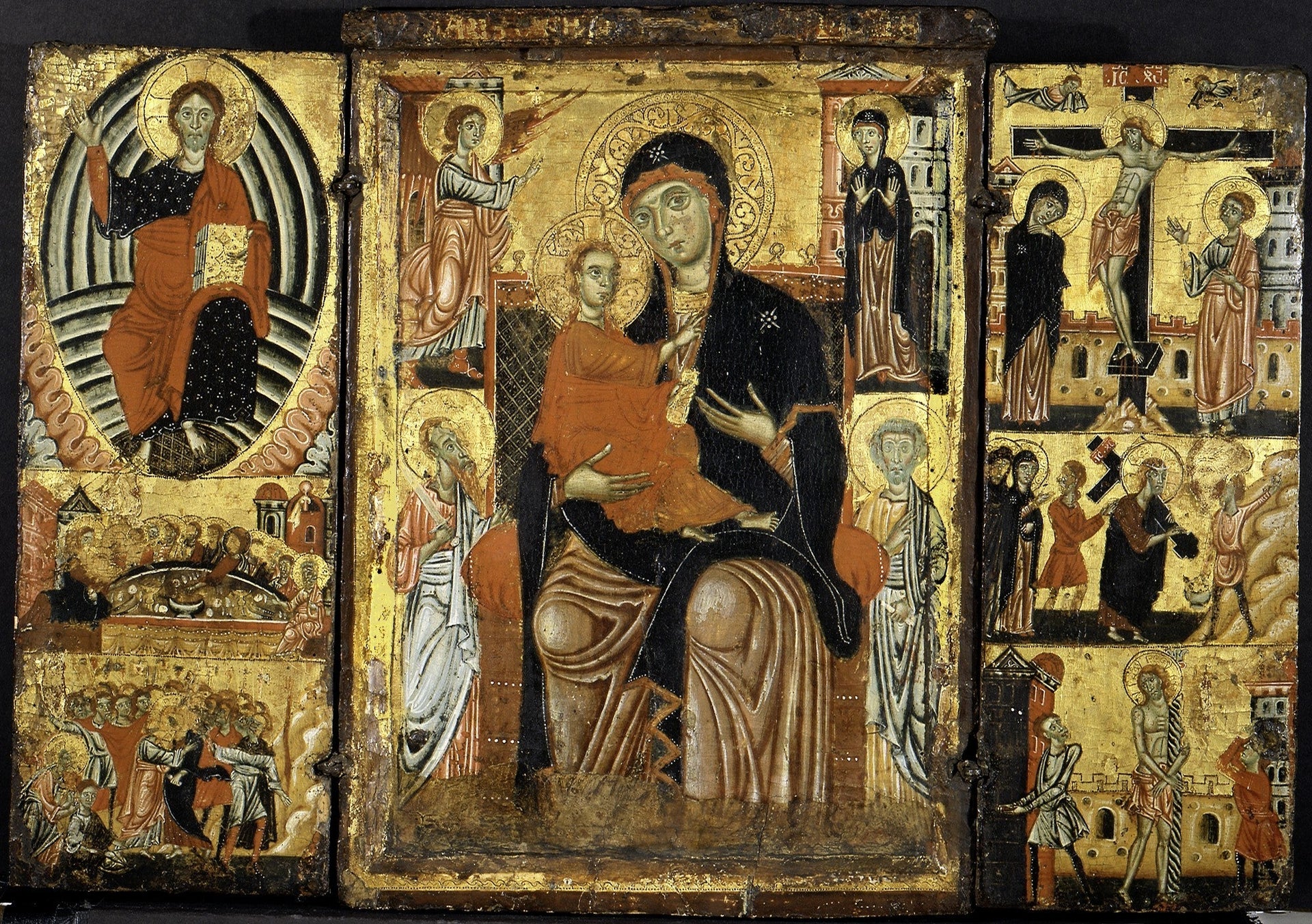 Vierge à l'Enfant en majesté - Master of the Magdalen image 1 tableau peint à l’huile sur toile