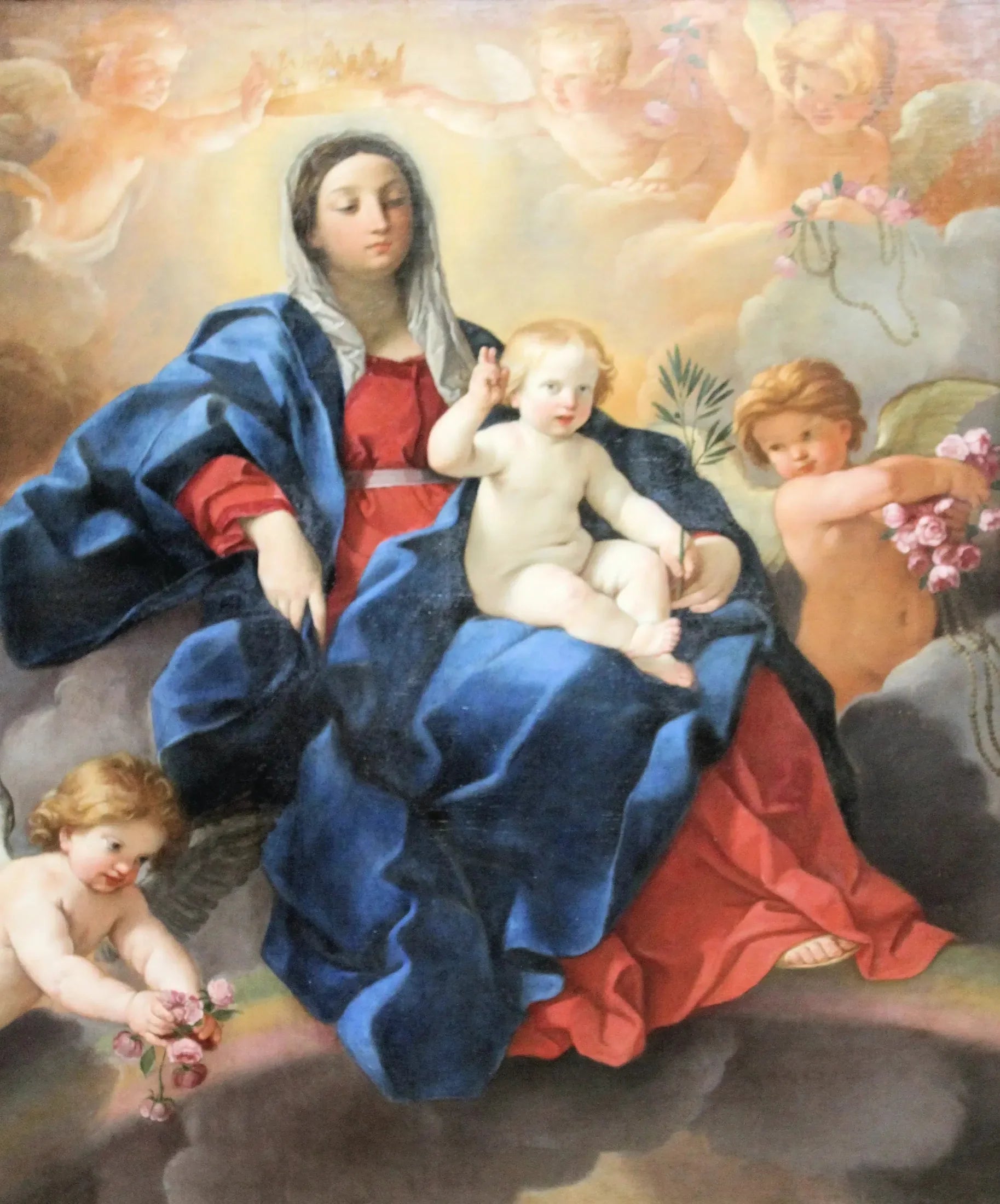Vierge à l'Enfant entourée d'anges - Guido Reni image 1 copie peinte à la main à l’huile