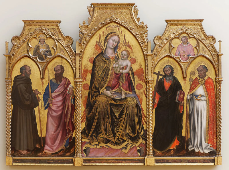 Vierge à l'enfant entre les saints Gérard, Paul, André et Nicolas - Taddeo di Bartolo