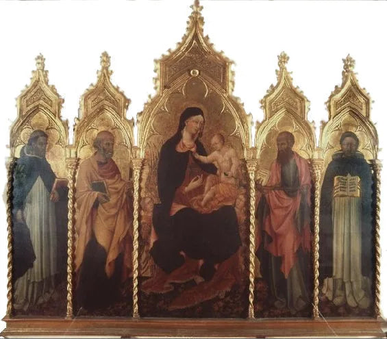 Vierge à l'Enfant et saints - Giovanni di Paolo image 1 reproduction de peinture à l’huile