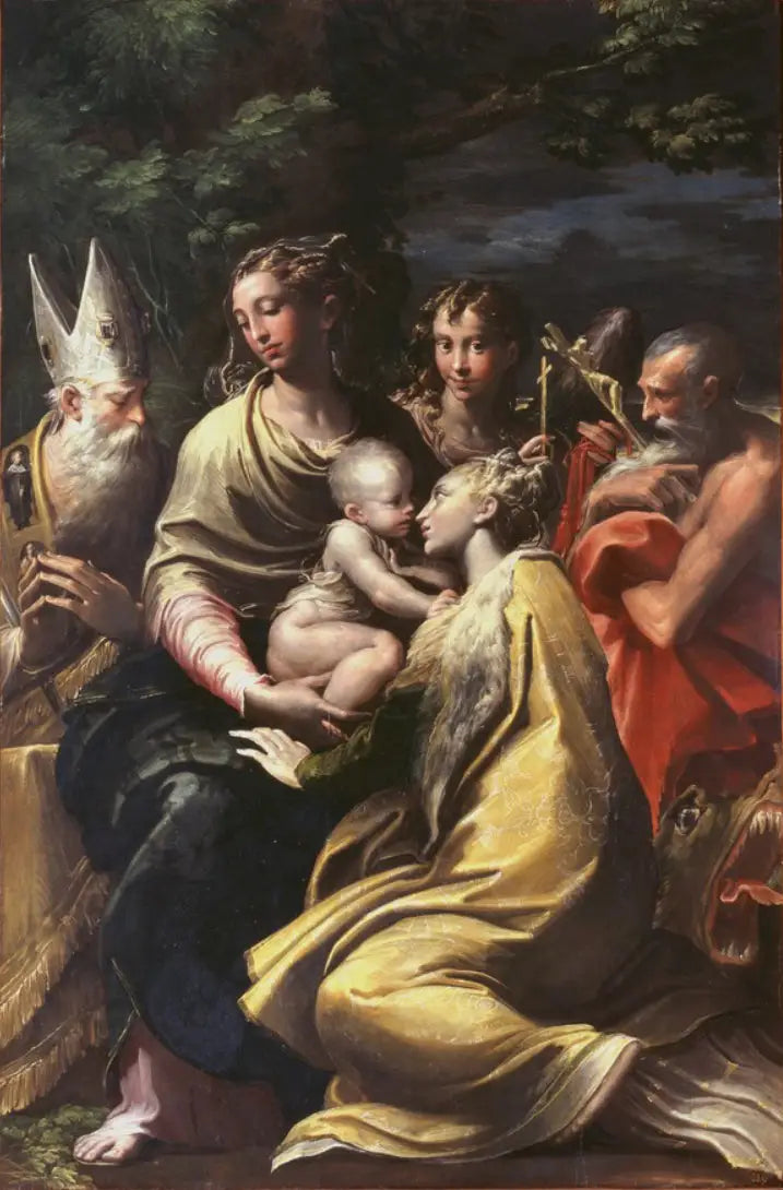 Vierge à l'Enfant et saints - Parmigianino image 1 copie peinte à la main à l’huile