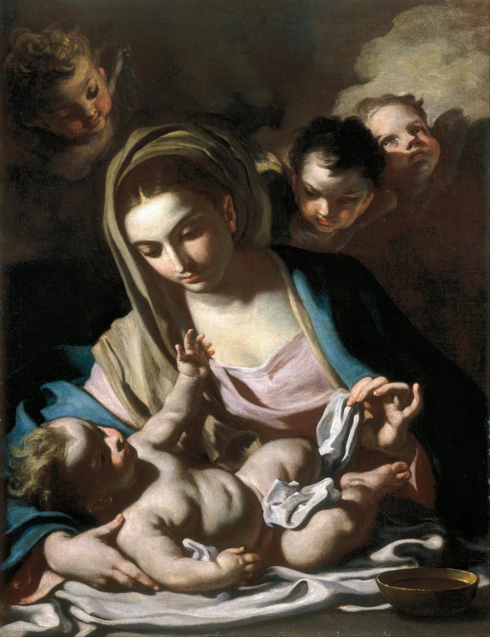 Vierge à l'Enfant - Francesco Solimena image 1 reproduction artisanale de tableau