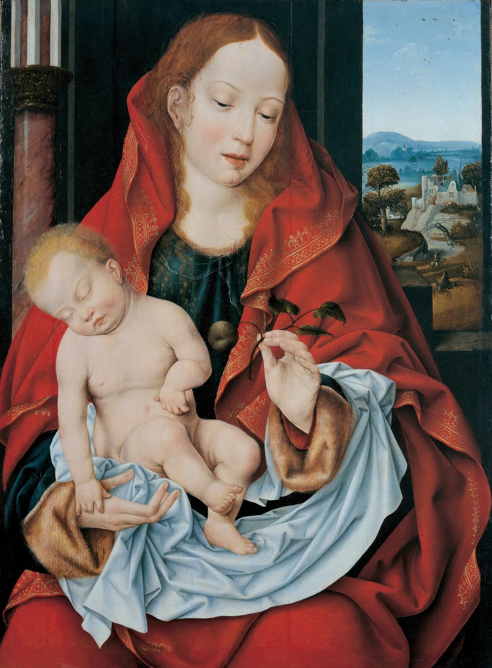 Vierge à l'Enfant (Gênes) - Joos van Cleve image 1 reproduction artisanale de tableau