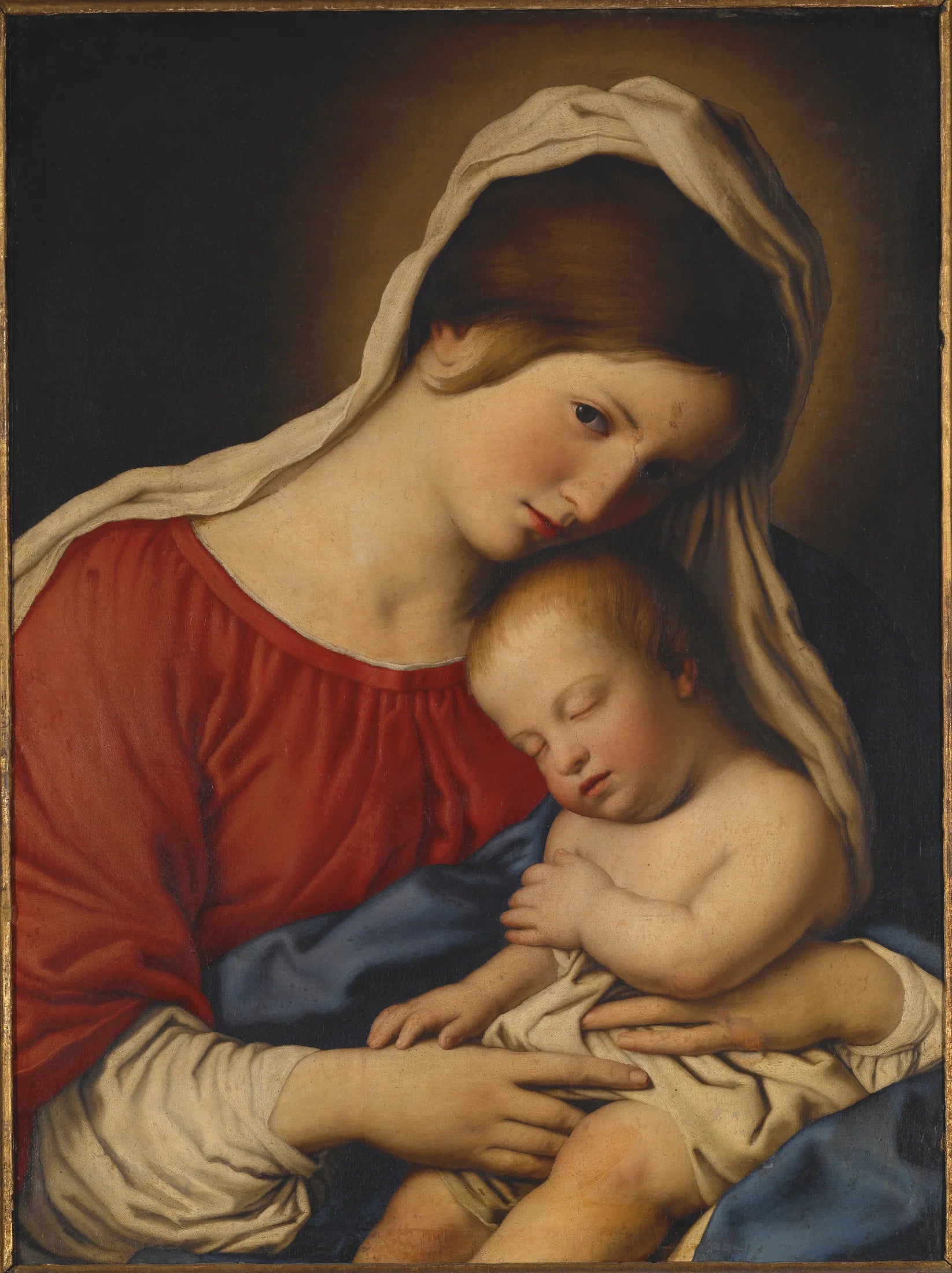 Vierge à l'Enfant - Giovanni Battista Salvi image 1 copie de tableau peinte à la main