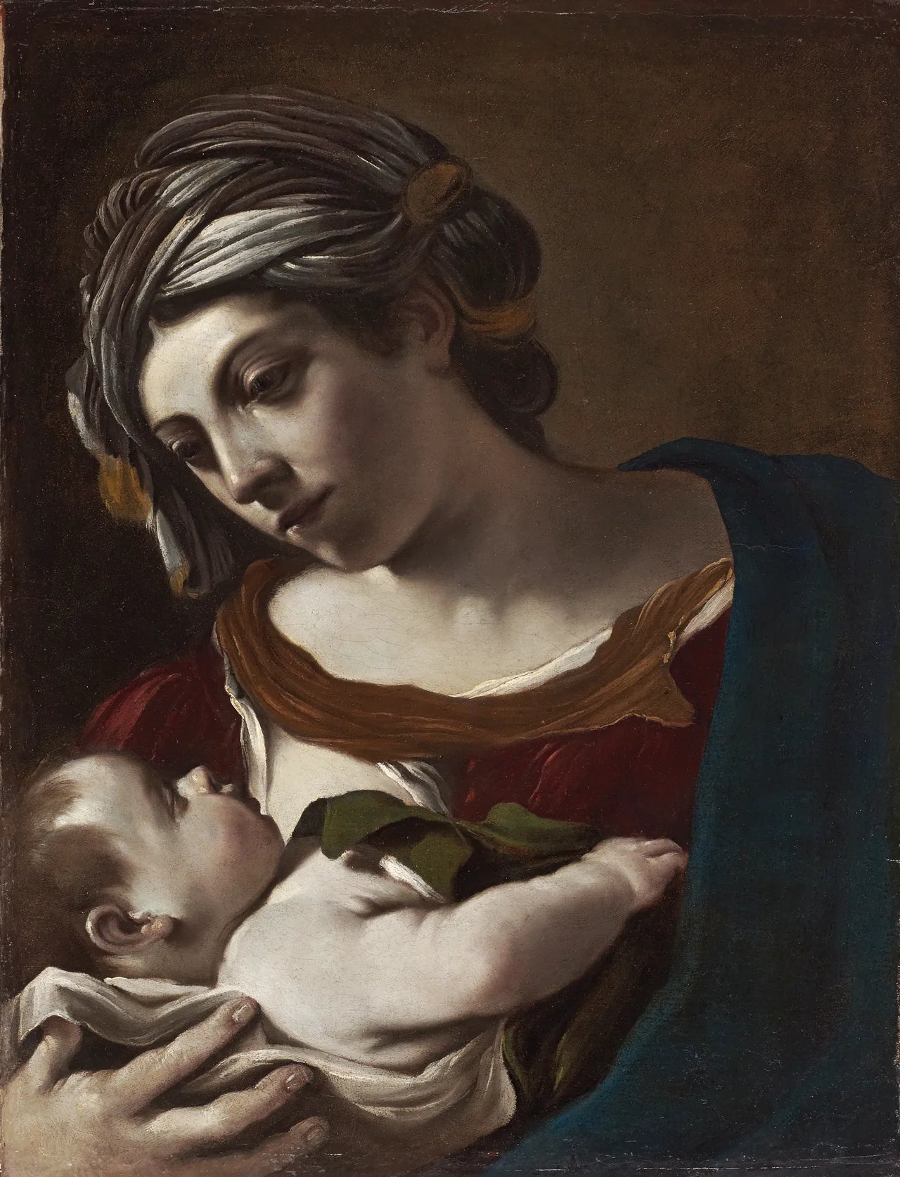 Vierge à l'Enfant - Guercino image 1 reproduction réalisée par Alpha Reproduction