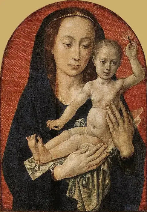 Vierge à l'Enfant - Hugo van der Goes image 1 copie peinte à la main à l’huile