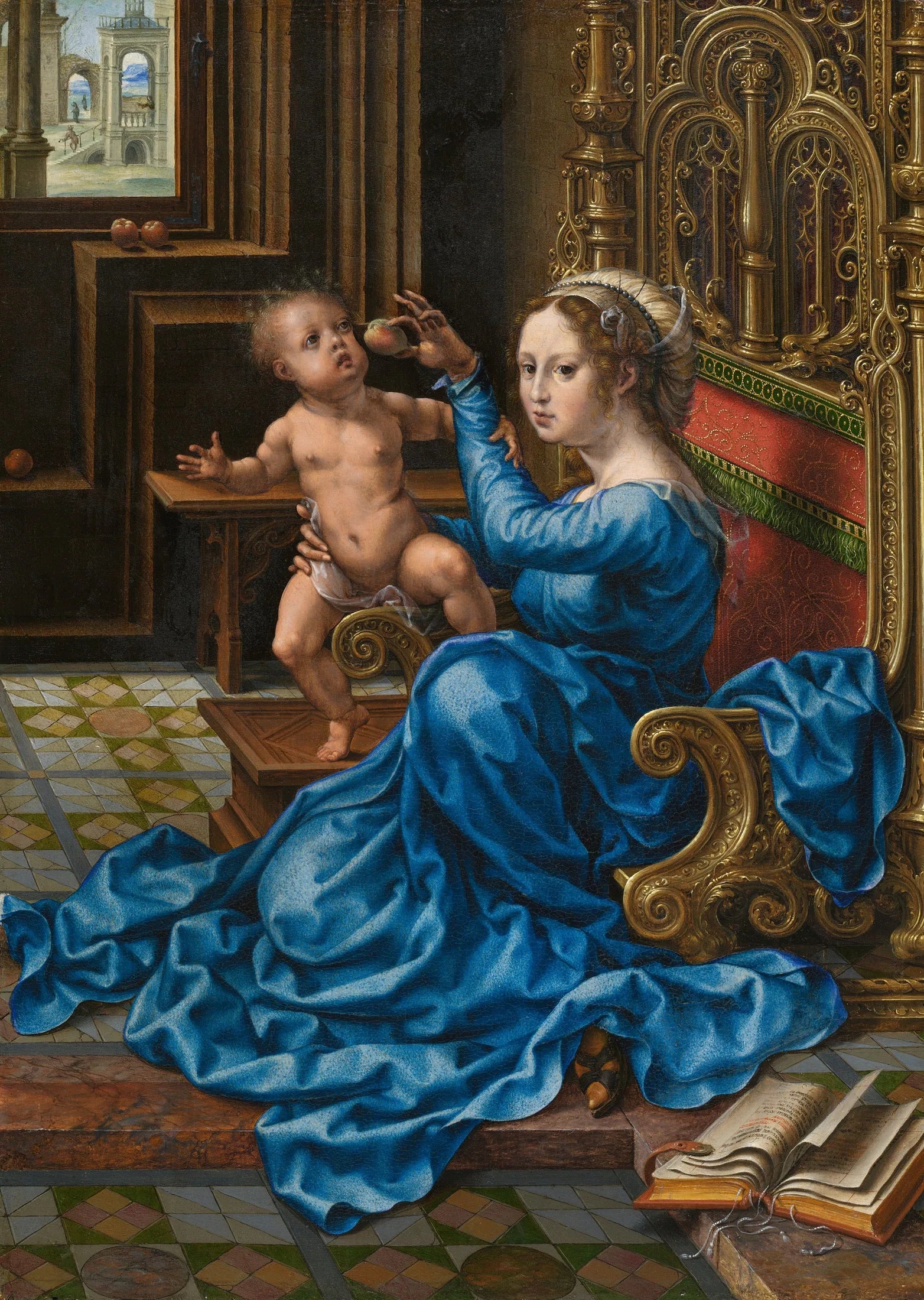 Vierge à l'Enfant - Jan Gossaert image 1 reproduction d’œuvre d’art à l’huile
