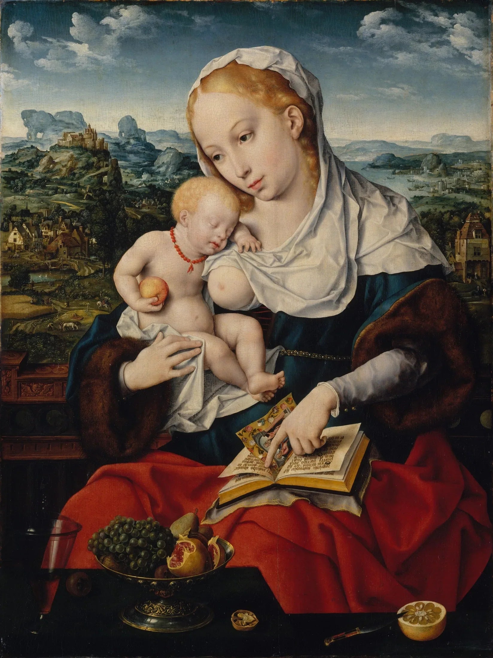 Vierge à l'Enfant. - Joos van Cleve image 1 copie peinte à la main à l’huile