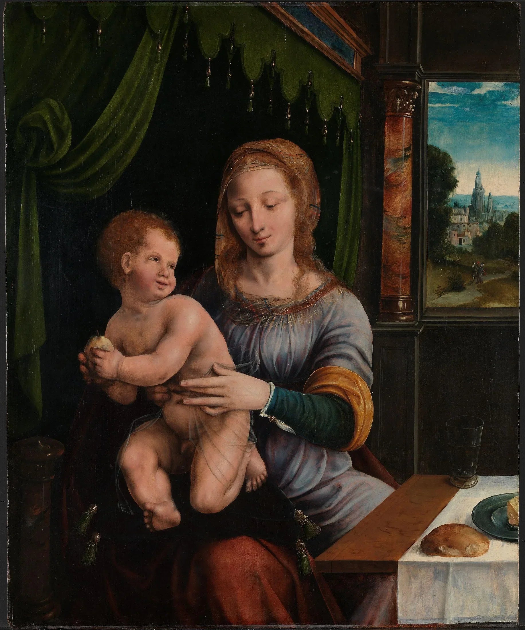 Vierge à l'Enfant - Joos van Cleve image 1 tableau peint à l’huile sur toile