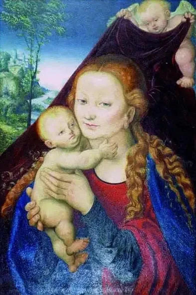 Vierge à l'Enfant. - Lucas Cranach the Elder image 1 reproduction réalisée par Alpha Reproduction