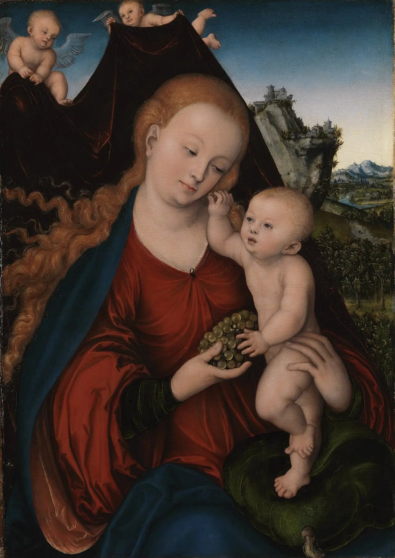 Vierge à l'Enfant - Lucas Cranach the Elder image 1 reproduction de peinture à l’huile