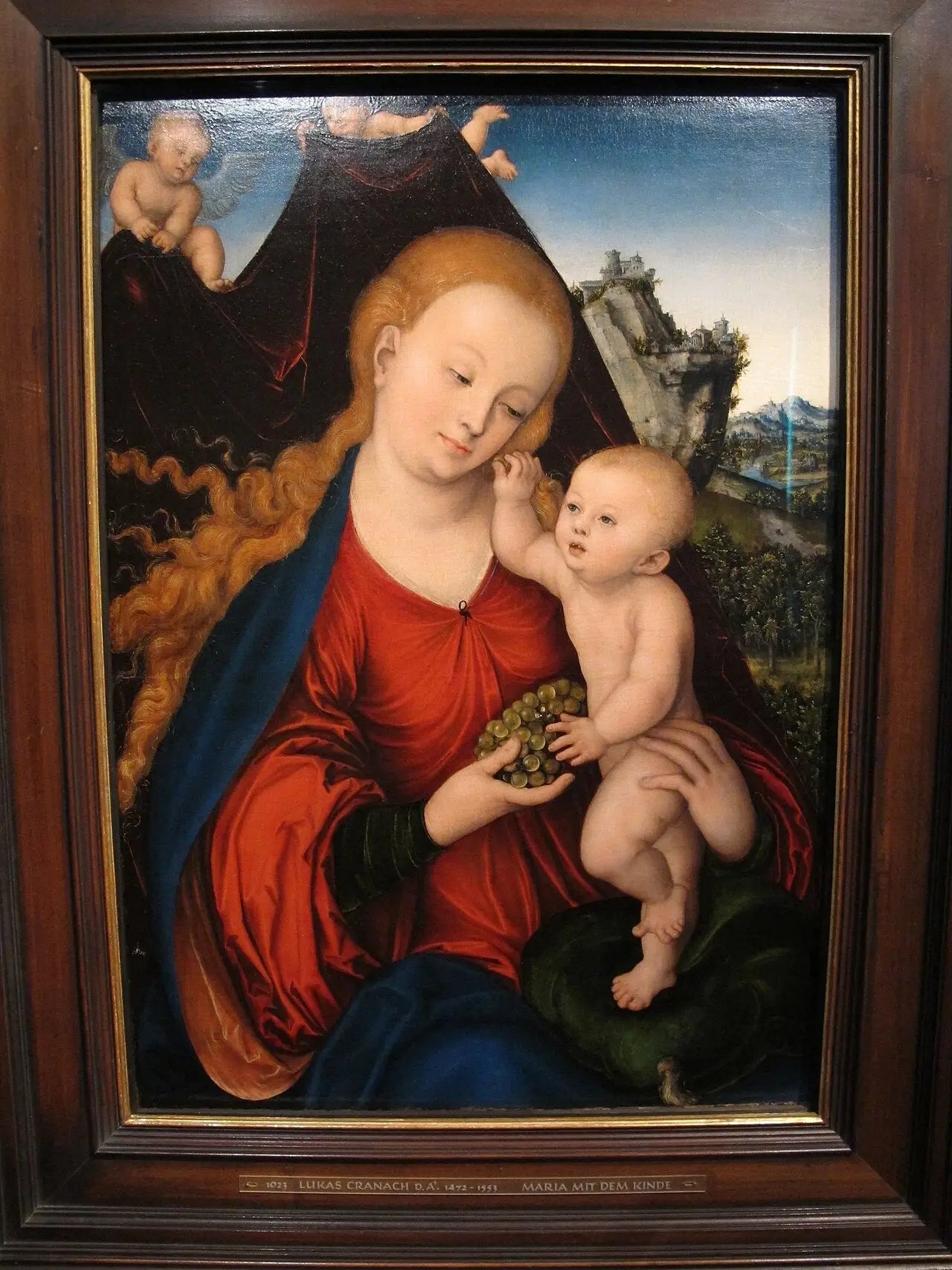 Vierge à l'Enfant - Lucas Cranach the Elder image 2 copie de tableau peinte à la main