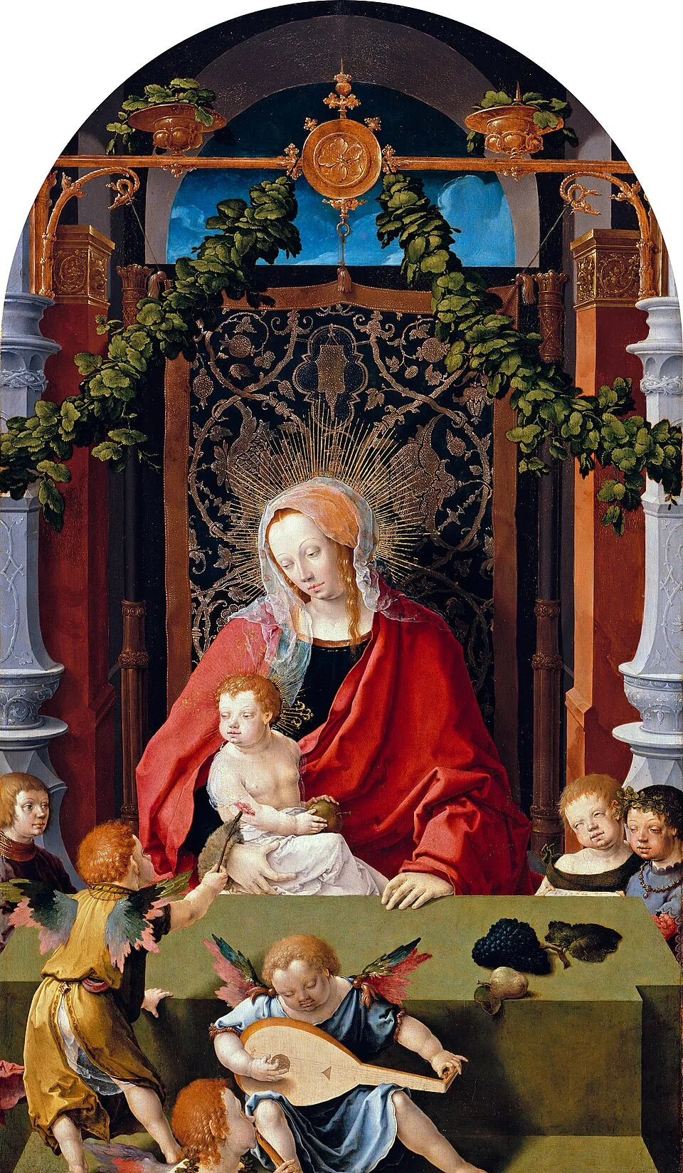 Vierge à l'Enfant - Lucas van Leyden image 1 copie peinte à la main à l’huile
