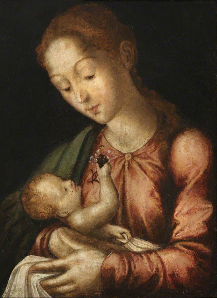 Vierge à l'Enfant - Luis de Morales image 1 copie de tableau peinte à la main
