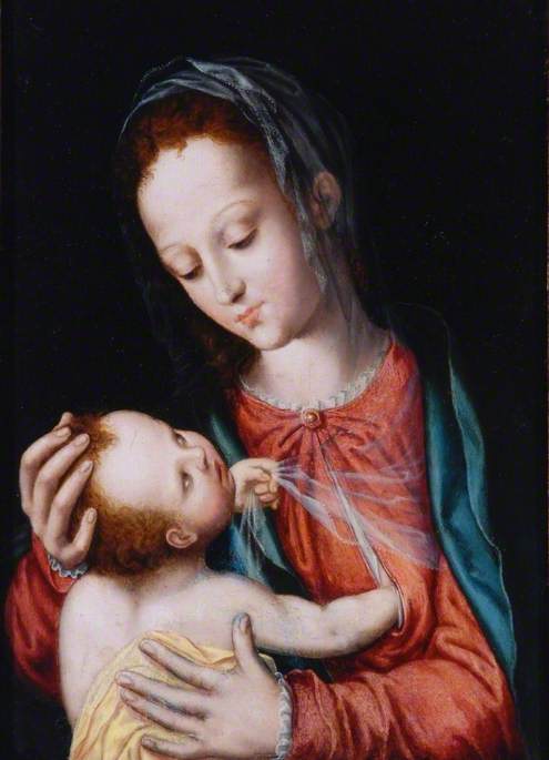 Vierge à l'Enfant - Luis de Morales image 1 tableau peint à l’huile sur toile