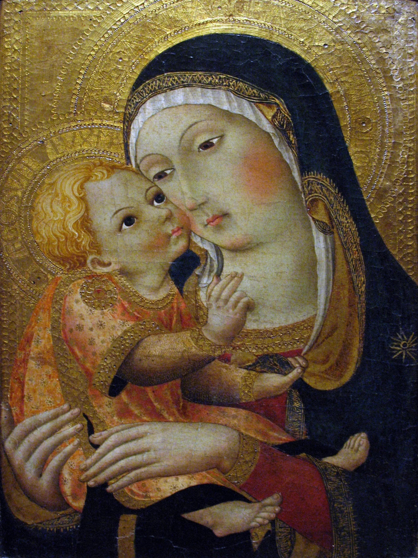 Vierge à l'Enfant - Master of the Osservanza image 1 copie peinte à la main à l’huile