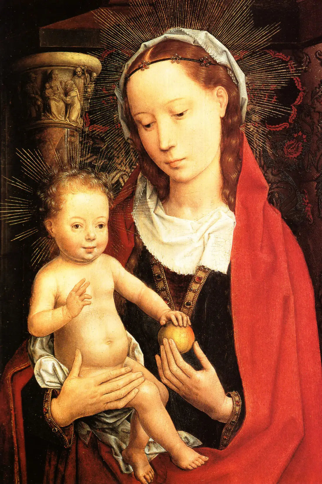 Vierge à l'Enfant à mi-corps - Hans Memling image 1 reproduction réalisée par Alpha Reproduction