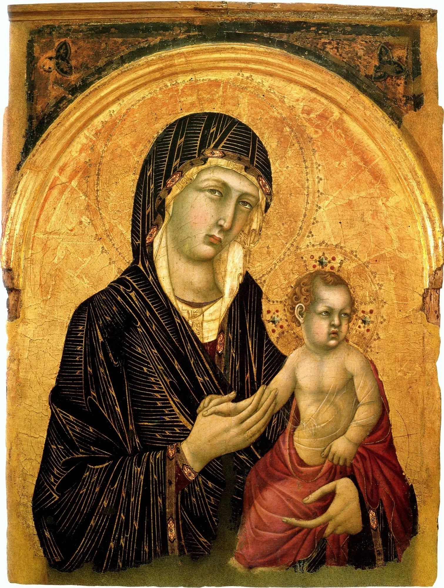 Vierge à l'Enfant n. 583 - Simone Martini image 1 tableau peint à l’huile sur toile