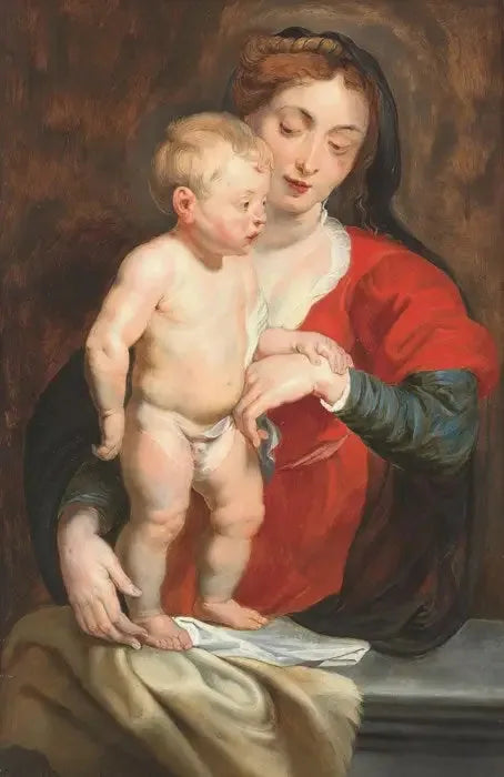 Vierge à l'Enfant - Peter Paul Rubens image 1 tableau peint à l’huile sur toile