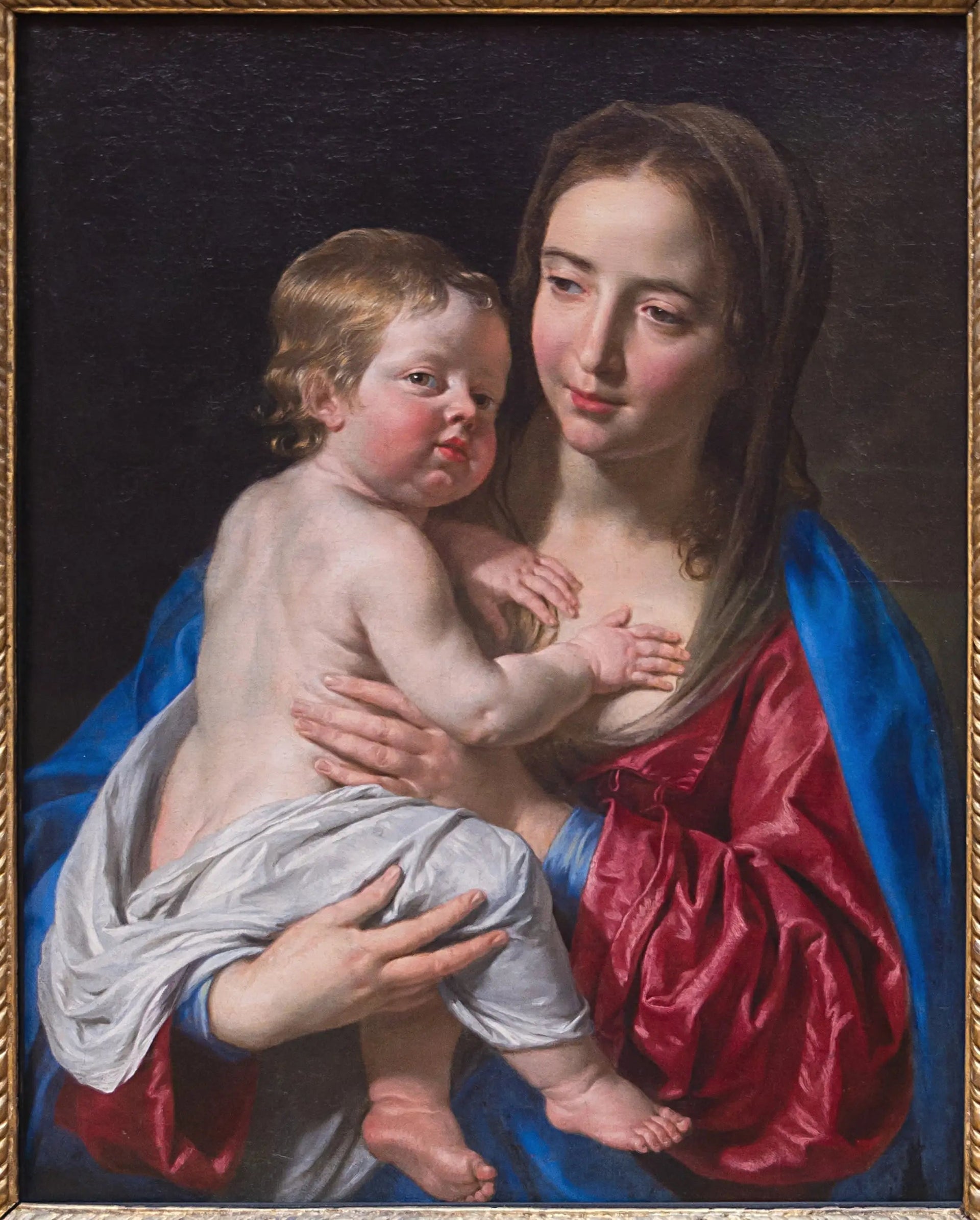 Vierge à l'Enfant - Philippe de Champaigne image 1 reproduction artisanale de tableau