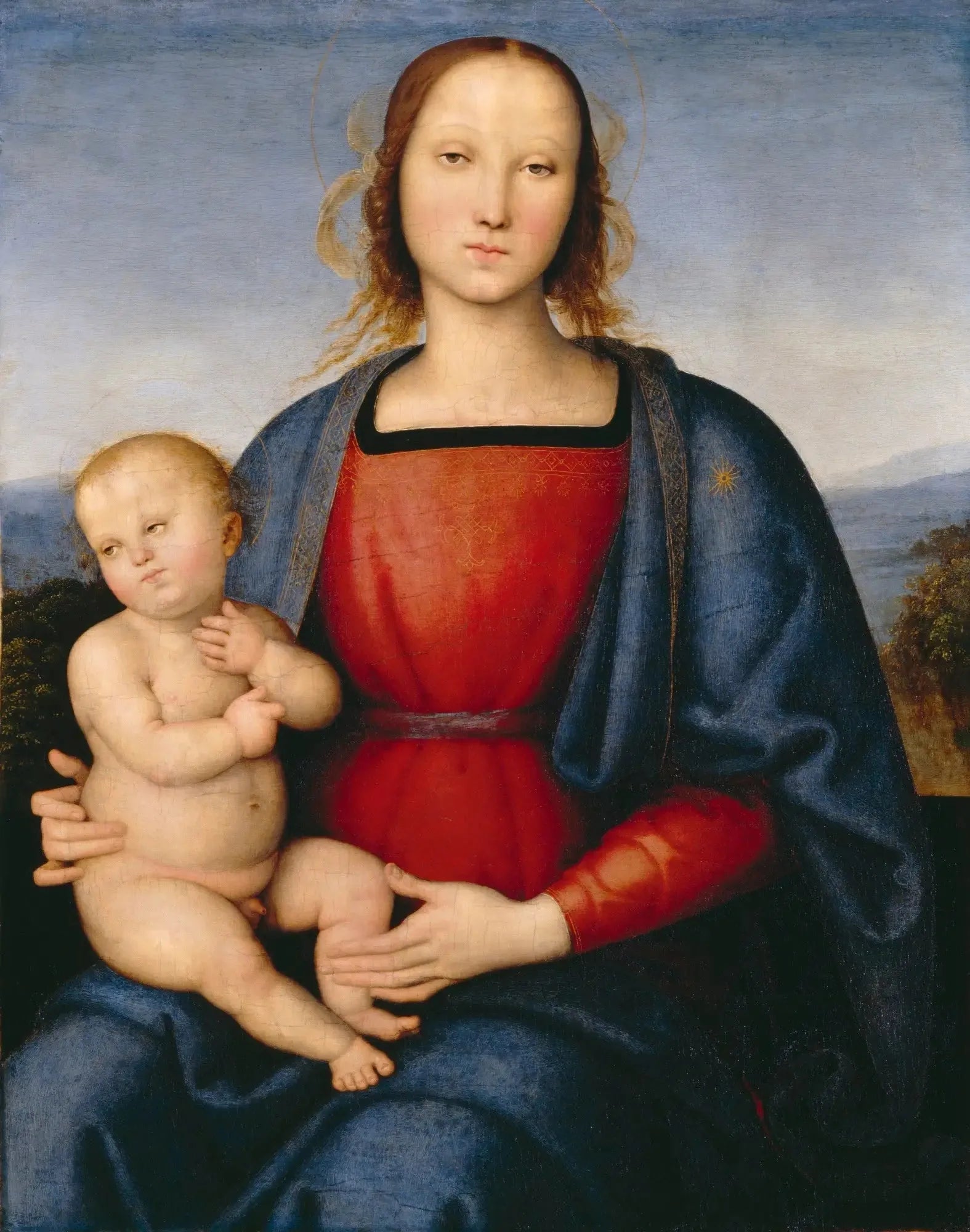 Vierge à l'Enfant - Pietro Perugino image 1 copie de tableau peinte à la main