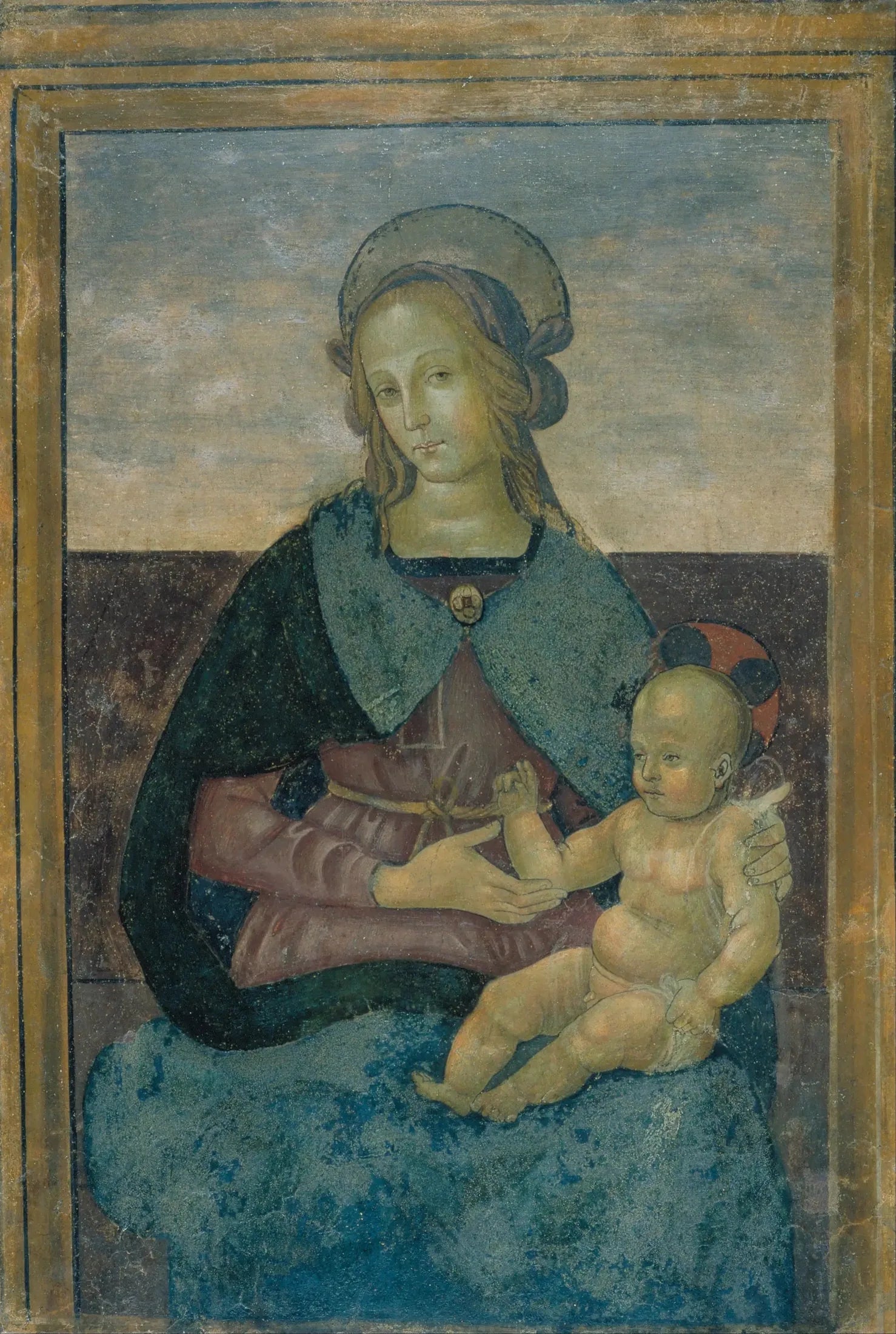 Vierge à l'Enfant - Pietro Perugino image 1 reproduction artisanale de tableau