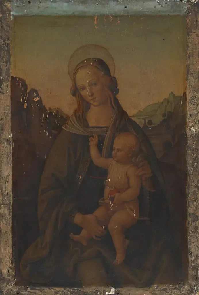 Vierge à l'Enfant - Pietro Perugino image 1 reproduction d’œuvre d’art à l’huile
