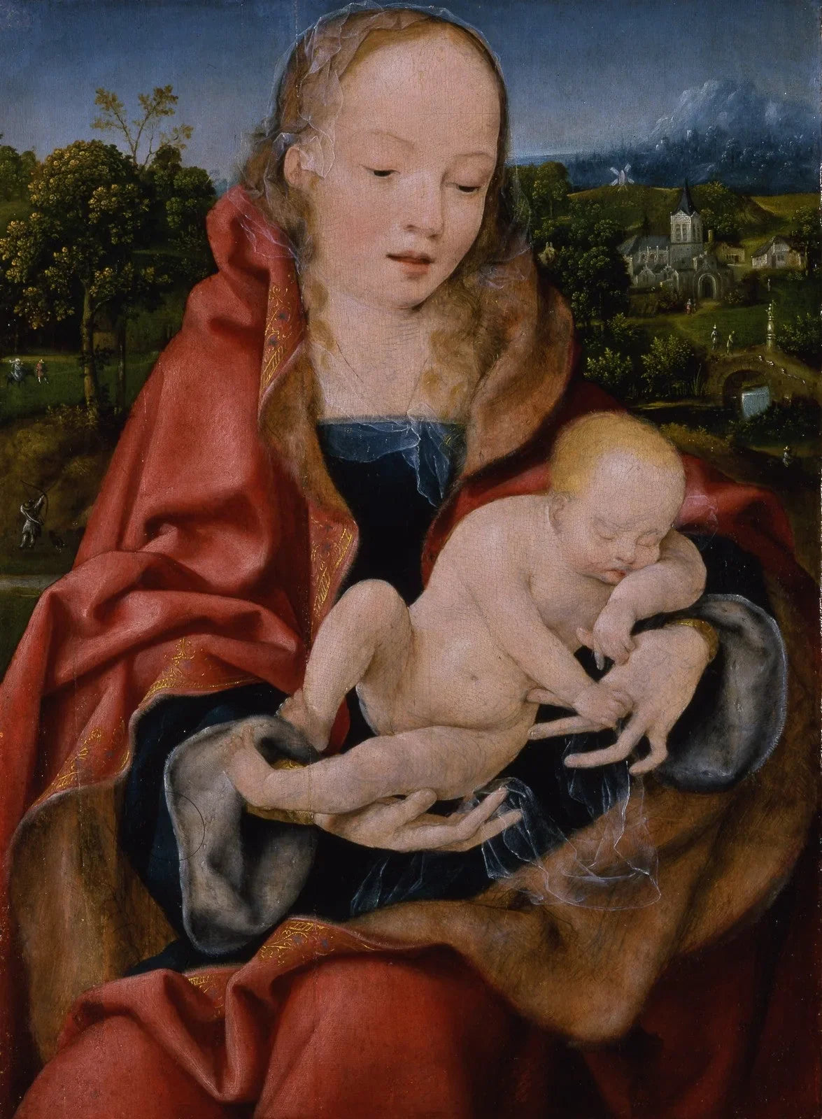 Vierge à l'Enfant (Prague) - Joos van Cleve image 1 tableau peint à l’huile sur toile