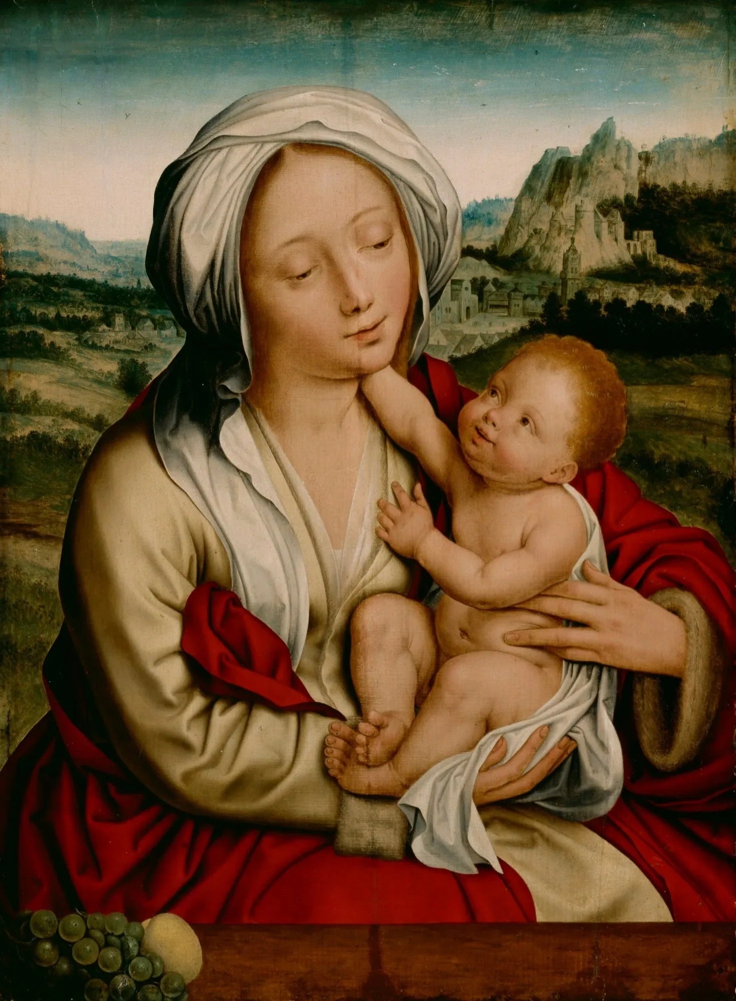 Vierge à l'Enfant - Quentin Metsys image 1 reproduction artisanale de tableau