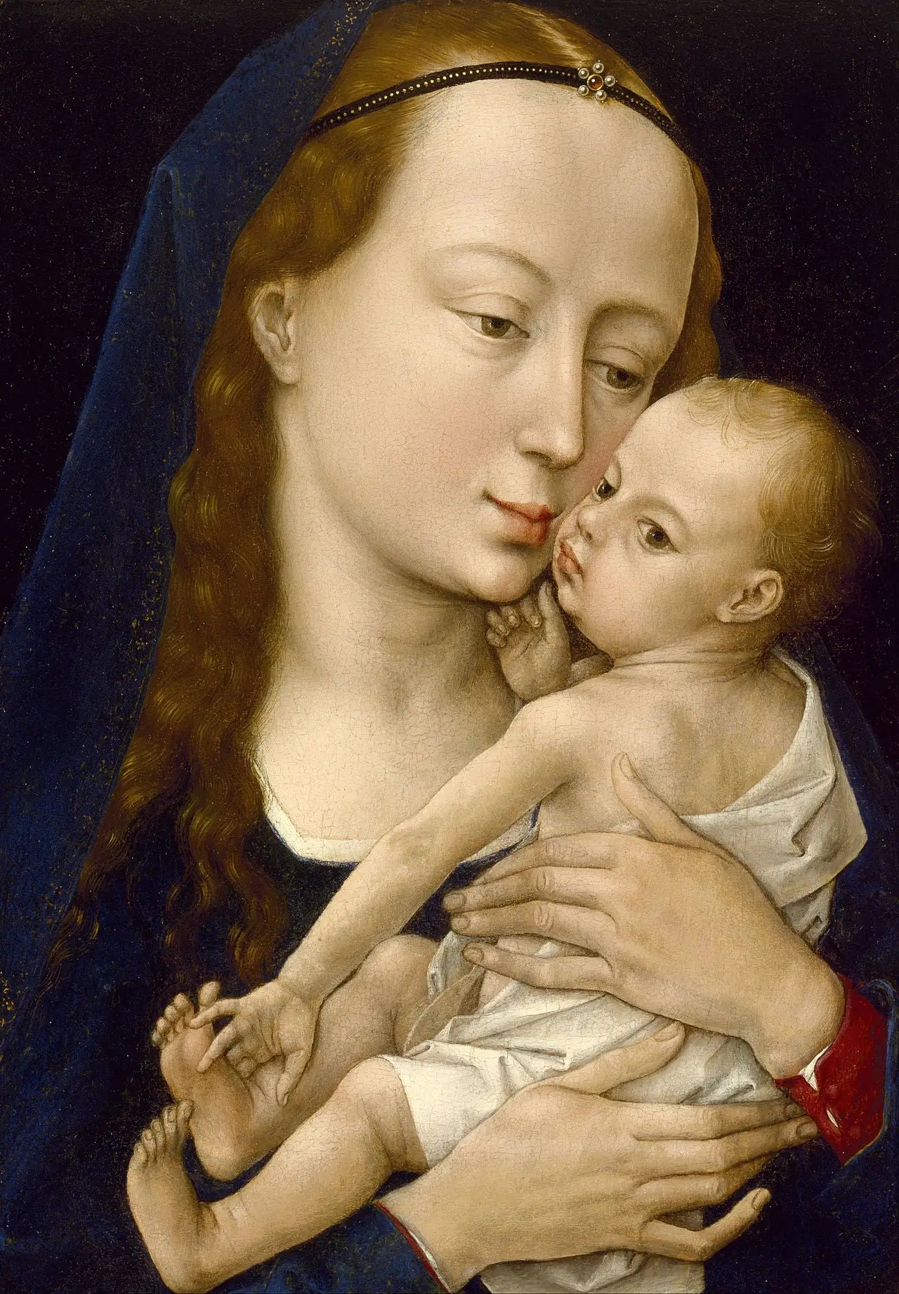 Vierge à l'Enfant - Rogier van der Weyden image 1 copie peinte à la main à l’huile