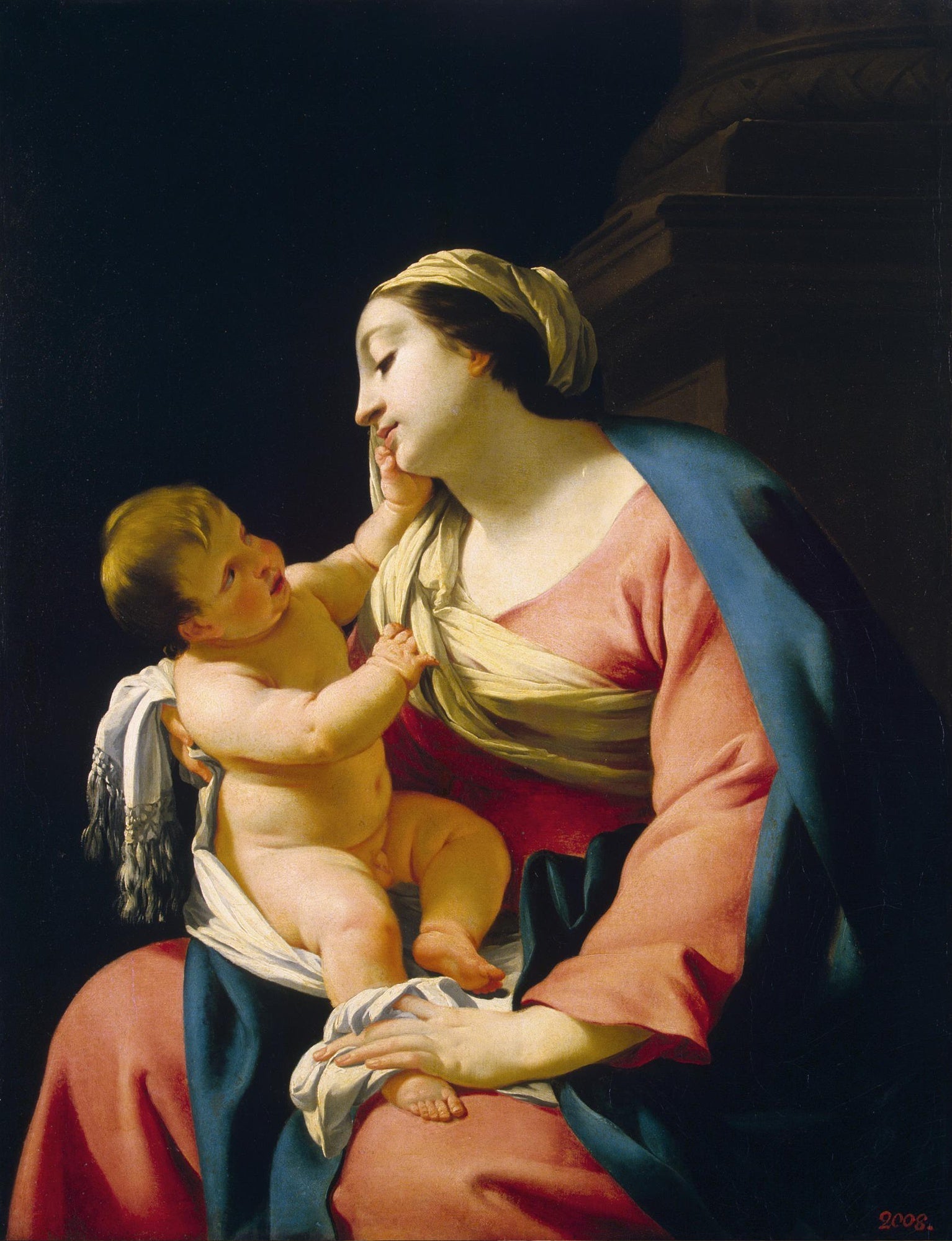 Vierge à l'Enfant - Simon Vouet image 1 copie peinte à la main à l’huile