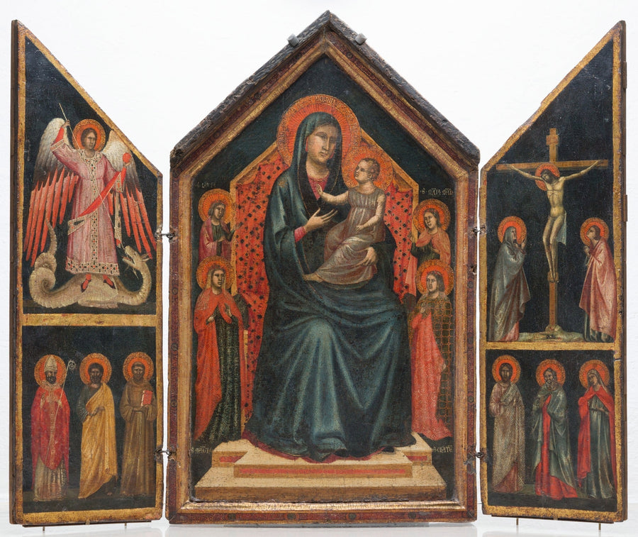 Vierge à l'Enfant trônant avec saintes Lucie, Marguerite, Marie-Madeleine et Catherine d'Alexandrie - Master of Saint Cecilia