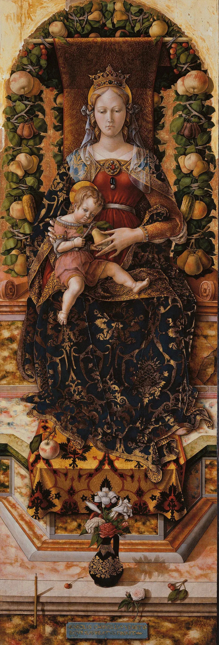 Vierge à la chandelle - Carlo Crivelli image 1 tableau peint à l’huile sur toile