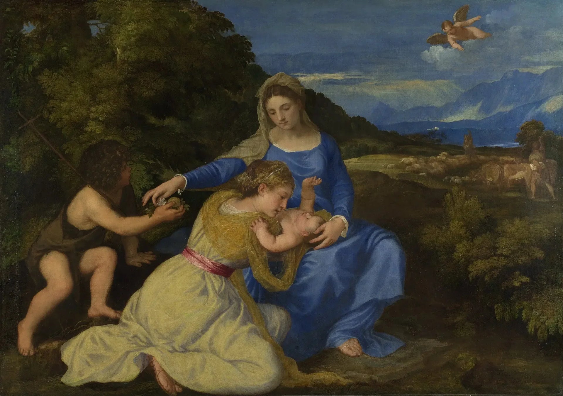 Vierge Aldobrandini - Titian image 1 reproduction de peinture à l’huile