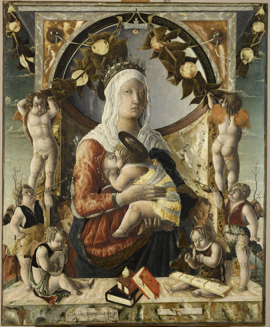 La Vierge allaitant l'Enfant avec huit anges musiciens - Marco d'Antonio di Ruggero