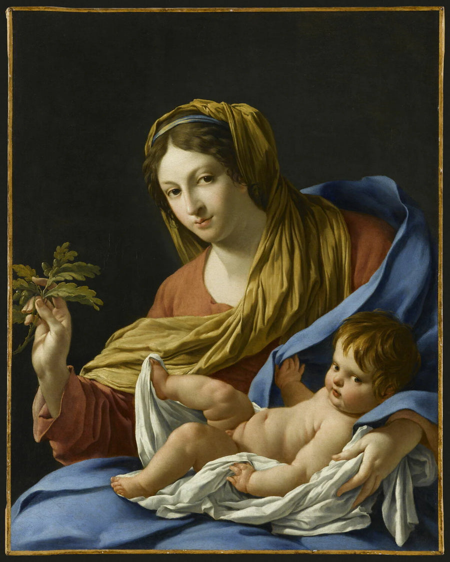 Vierge au rameau de chêne, dite Madone Hesselin - Simon Vouet