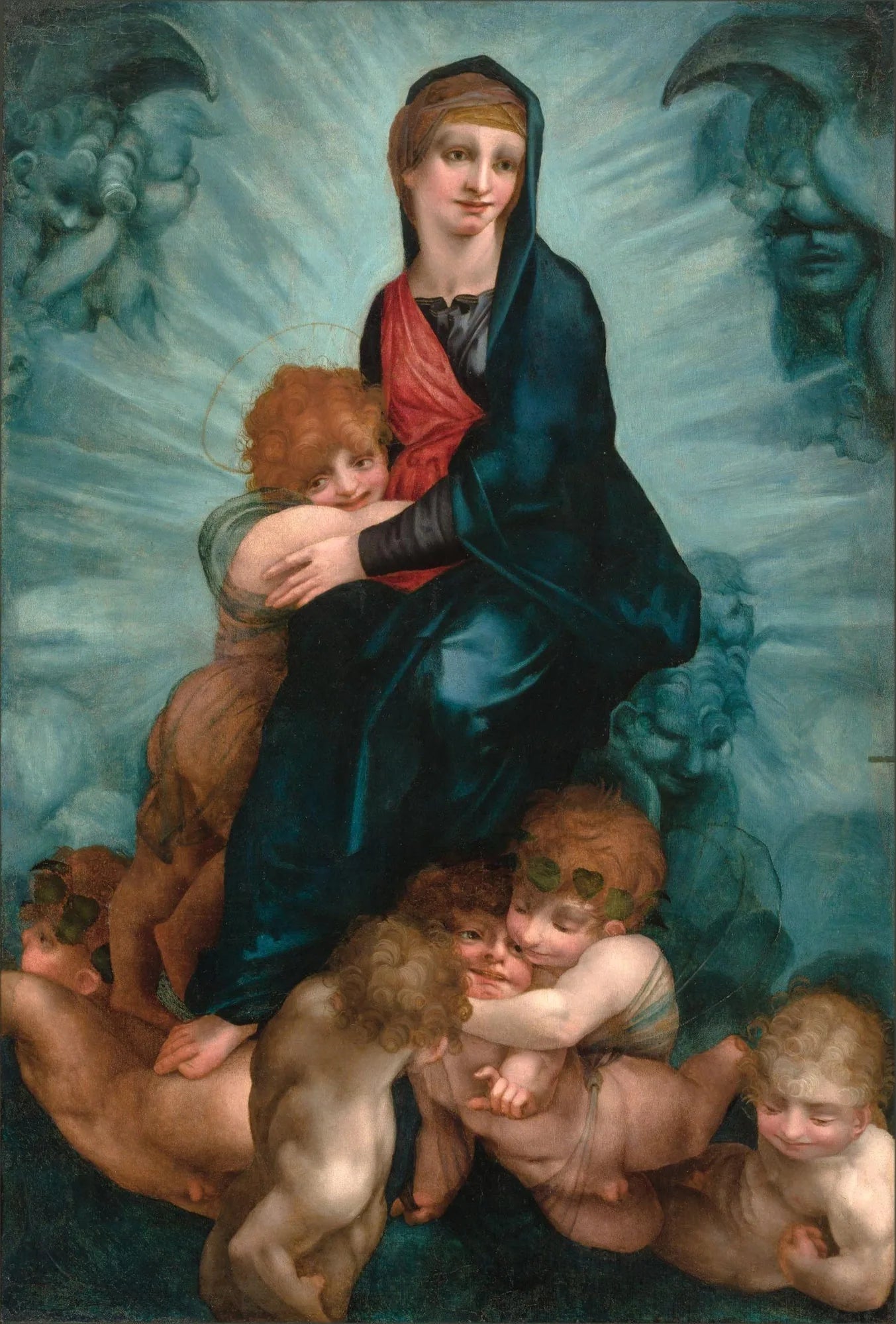 Vierge aux anges - Rosso Fiorentino image 1 reproduction de peinture à l’huile