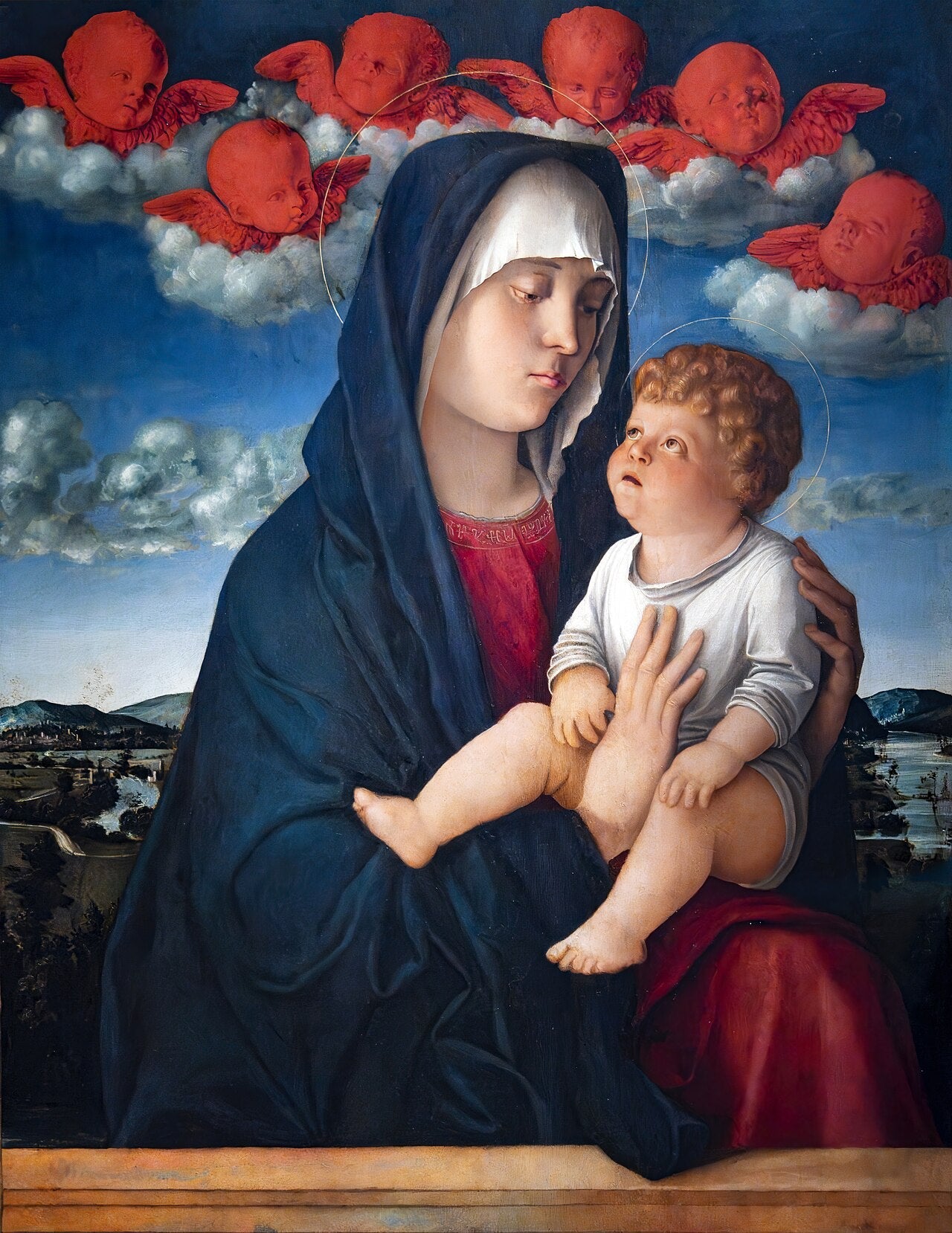 Vierge aux chérubins rouges - Giovanni Bellini image 1 reproduction réalisée par Alpha Reproduction
