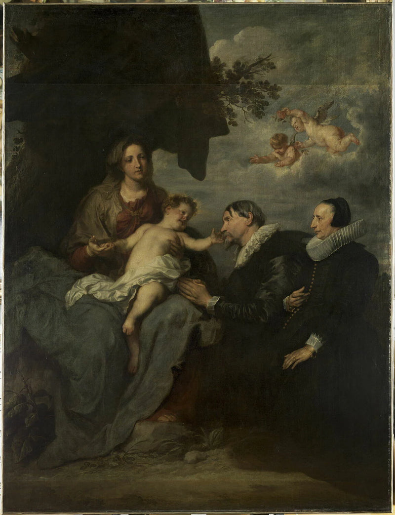 La Vierge aux donateurs ou La Vierge et l'Enfant avec deux orants à genoux - Antoon van Dyck