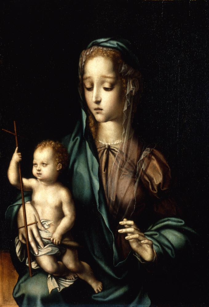 Vierge avec le dévidoir à laine - Luis de Morales image 1 reproduction artisanale de tableau