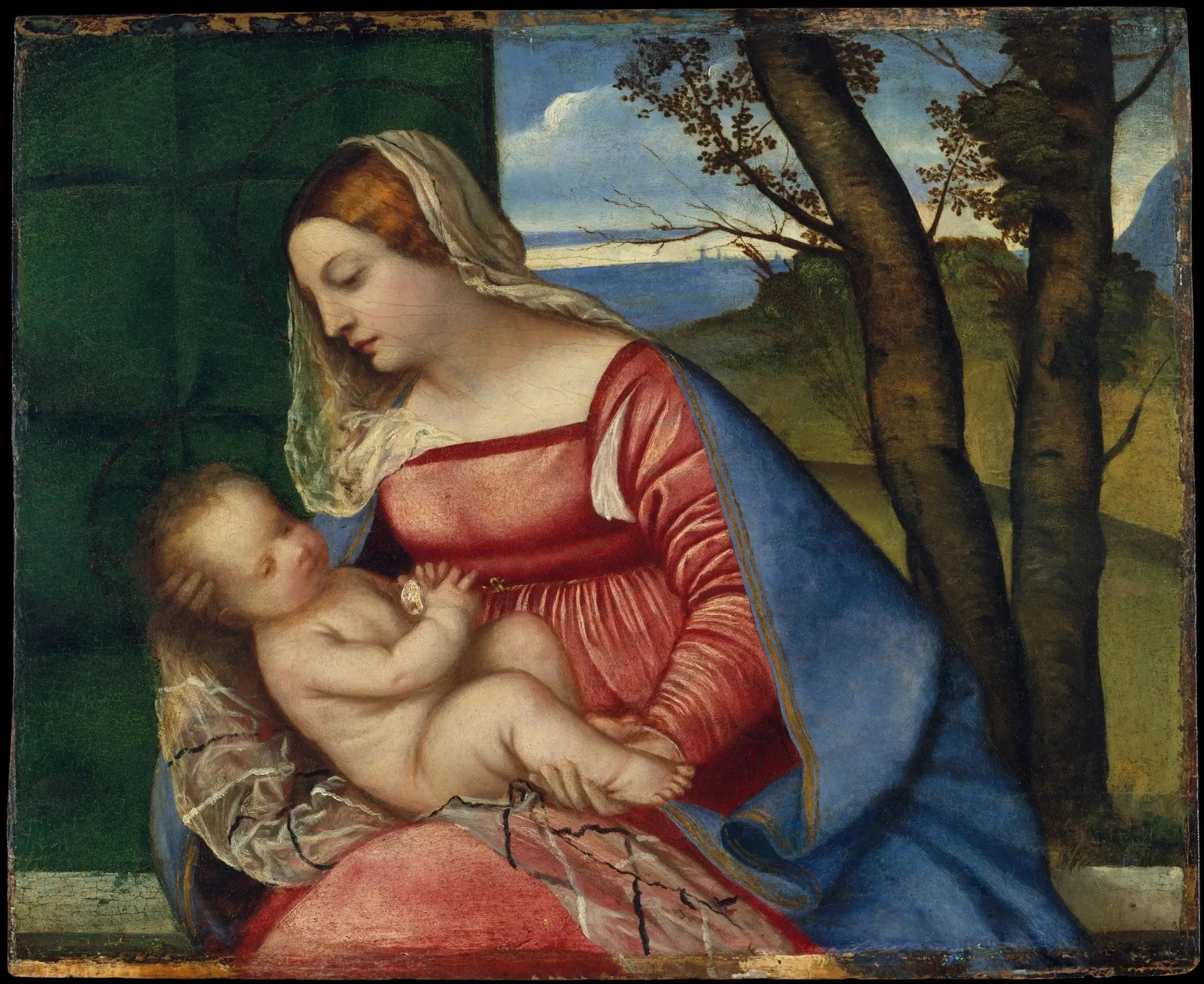 Vierge Bache - Titian image 1 reproduction d’œuvre d’art à l’huile