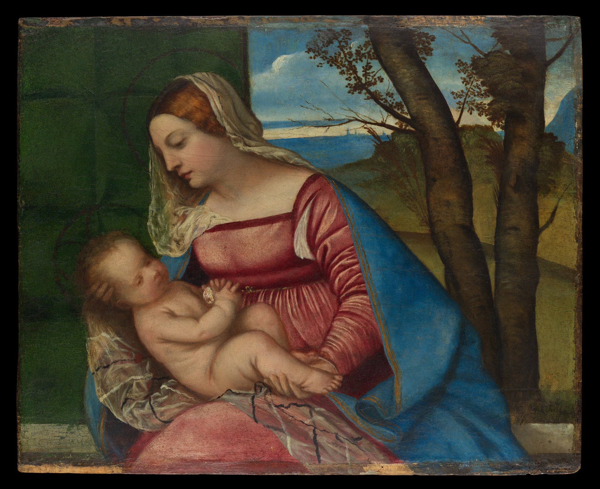 Vierge Bache - Titian (Tiziano Vecellio)
