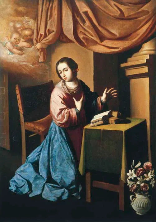 Vierge de l'Annonciation - Francisco de Zurbarán image 1 tableau peint à l’huile sur toile