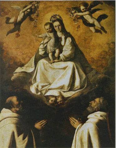 Vierge de la Miséricorde avec deux mercédaires - Francisco de Zurbarán image 1 reproduction réalisée par Alpha Reproduction