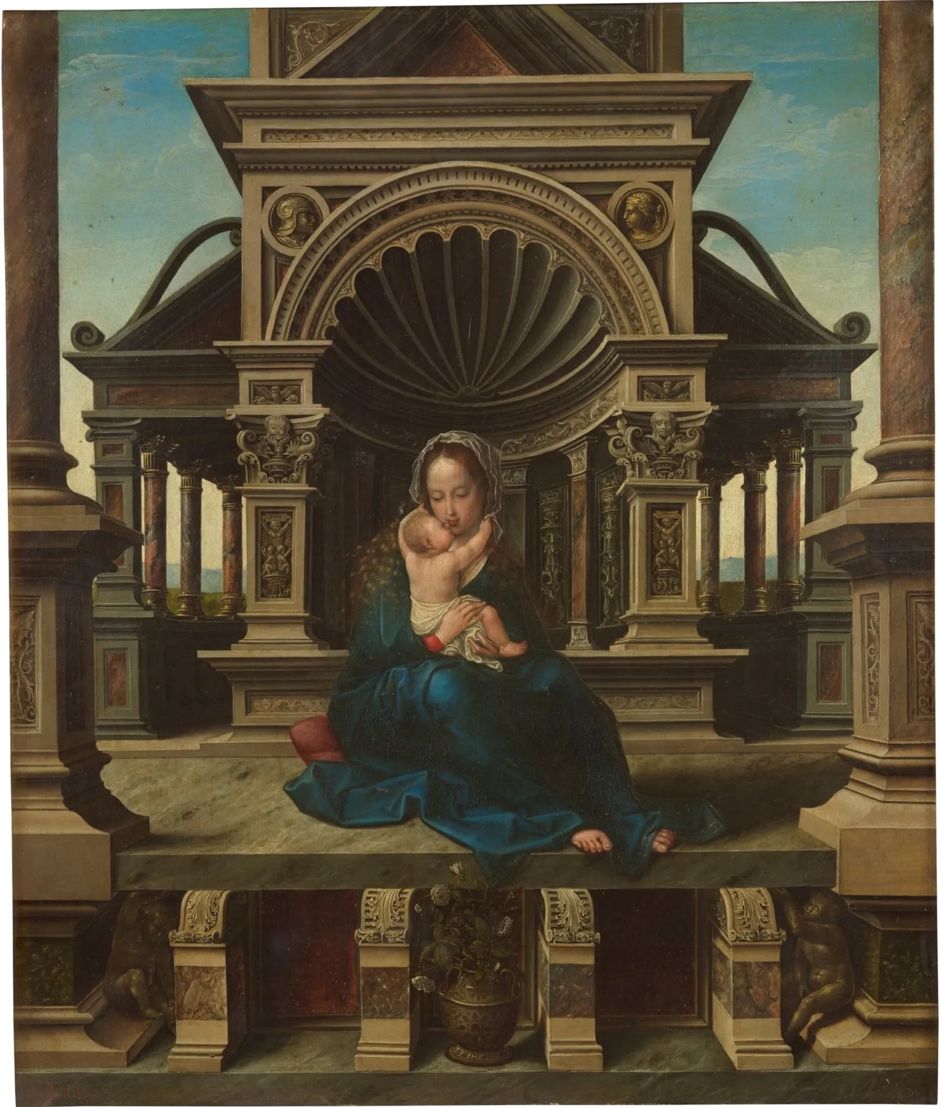 Vierge de Louvain - Bernard van Orley image 1 copie peinte à la main à l’huile