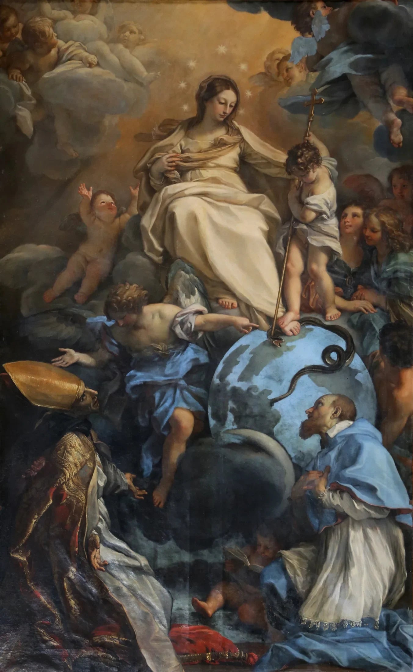 Vierge en gloire avec saint François de Sales et saint Thomas de Villeneuve - Carlo Maratta image 1 copie de tableau peinte à la main