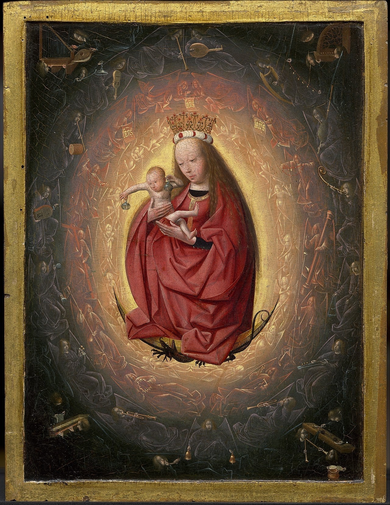 Vierge en gloire - Geertgen tot Sint Jans image 1 copie de tableau peinte à la main