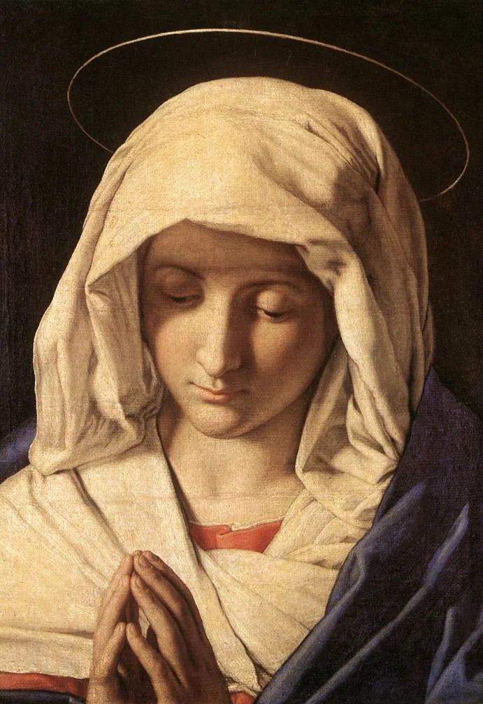 Vierge en prière - Giovanni Battista Salvi image 1 reproduction de peinture à l’huile