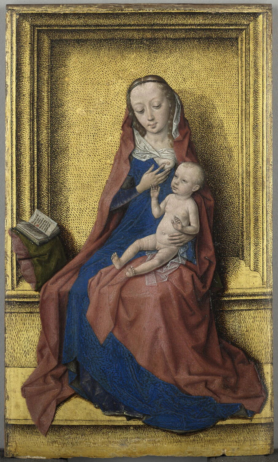 La Vierge à l'Enfant, assise dans une niche de pierre - Dirck Bouts