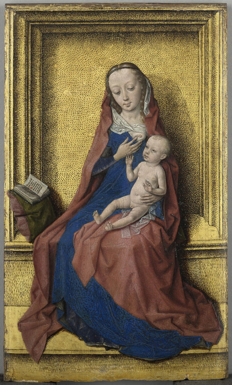 La Vierge à l'Enfant, assise dans une niche de pierre - Dirck Bouts